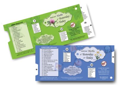 HERBAL SLIDE CHART SET OF 2